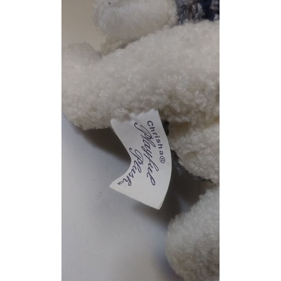 Chrisha Playful Plush Vtg. 80s Bunny Rabbit in Sweater 8" Stuff Animal Plush BI - Picture 8 of 8